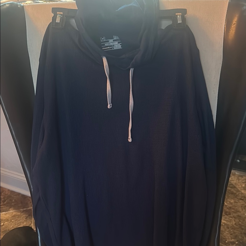 Navy Blue Under Armour Hoodie with Drawstrings